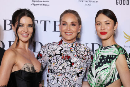 SHARON STONE HONORS VIALINA LEMANN AT THE BETTER WORLD FUND AWARDS DURING THE CANNES FILM FESTIVAL